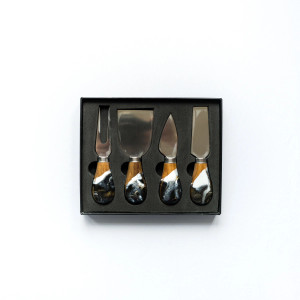 Onyx Resin Coated Cheese Knife Set Onyx Resin Coated Cheese Knife Set