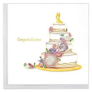 Floral Wedding Cake Greeting Card
