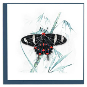 Butterfly on Bamboo Greeting Card