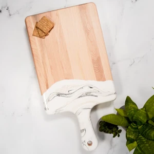 Large Maple White Grey Gold Charcuterie Board