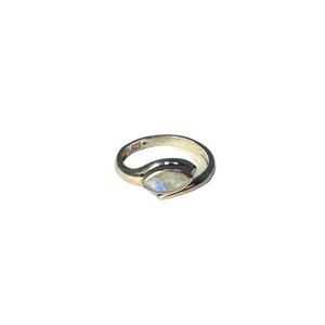 Moonstone Side Oval Open ADJ Ring Moonstone Side Oval Open ADJ Ring