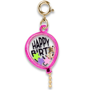 Gold Birthday Balloon Shaker Charm Gold Birthday Balloon Shaker Charm