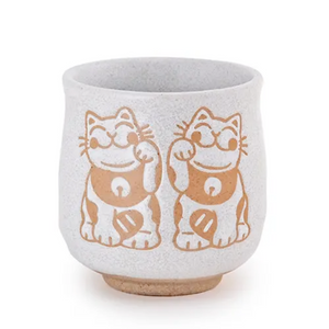 White Japanese Maneki Neko Cat Mug White Japanese Maneki Neko Cat Mug