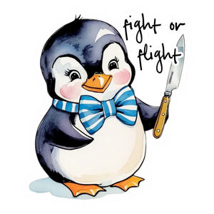 Fight or Flight Penguin Decal Sticker Fight or Flight Penguin Decal Sticker
