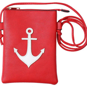 Red Anchor Crossbody Cellphone Bag Red Anchor Crossbody Cellphone Bag