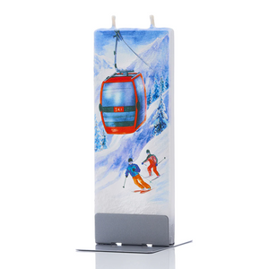 Ski Lift with Skiers Candle Ski Lift with Skiers Candle