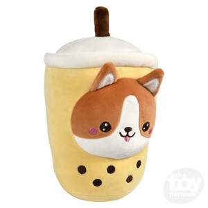 9in Bubble Tea Animals Brown Corgi Dog