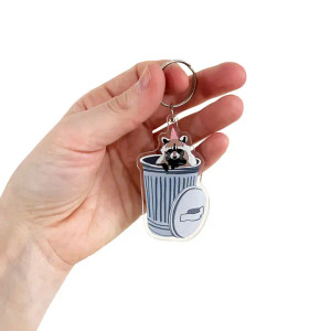 Raccoon Trash Party Keychain Raccoon Trash Party Keychain