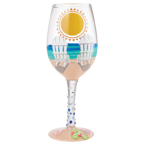 Sun On The Beach Stem Wine Glass Sun On The Beach Stem Wine Glass
