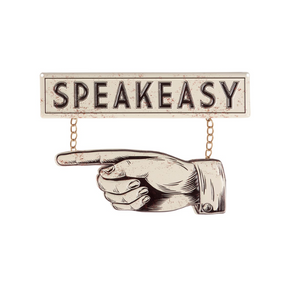 Wall Decor - Speakeasy Pointing Left