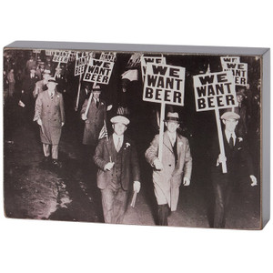 We Want Beer Block Sign We Want Beer Block Sign