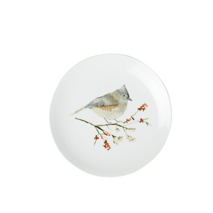 Winter Bird Branch Plate- Finch