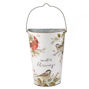 Wall Bucket Winter Blessings Cardinals - Warm Winter Wishes