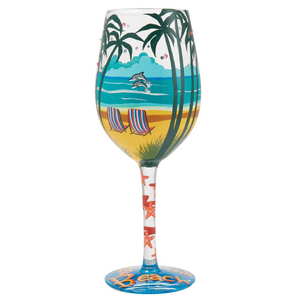 Forever At The Beach Stem Wine Glass Forever At The Beach Stem Wine Glass