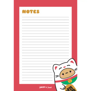 Tayto Lucky Cat Notepad Tayto Lucky Cat Notepad