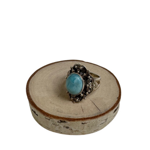 Larimar Sterling Silver Ring - Size 9 Larimar Sterling Silver Ring - Size 9