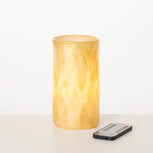 LED Leaf Pillar Flameless Candle LED Leaf Pillar Flameless Candle