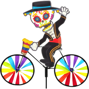 Day of the Dead Skeleton on Bike Spinner