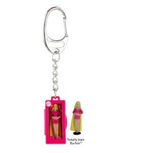 World's Smallest Barbie Mini Case Totally Hair Pink Keychain World's Smallest Barbie Mini Case Totally Hair Pink Keychain