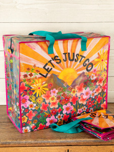 Jumbo Zippered Let's Go Tote Bag
