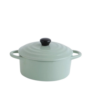 Dark Green Stoneware Mini Baker with Lid Dark Green Stoneware Mini Baker with Lid