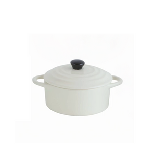 White Stoneware Mini Baker with Lid White Stoneware Mini Baker with Lid