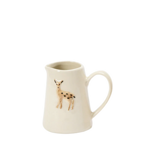Deer Stoneware Hand Painted Creamer Deer Stoneware Hand Painted Creamer