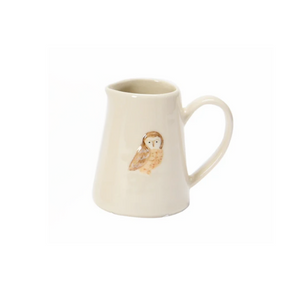 Owl Stoneware Hand Painted Creamer Owl Stoneware Hand Painted Creamer