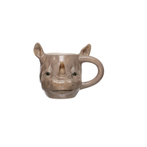Rhino Dolomite Animal Head Mug Rhino Dolomite Animal Head Mug