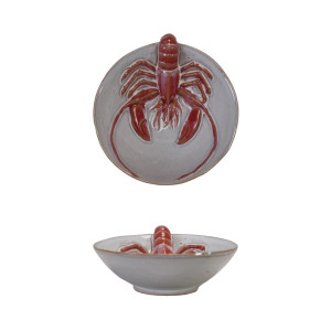 Stoneware Bowl with 3D Lobster Stoneware Bowl with 3D Lobster