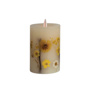 LED Floral Daisy 5in Flameless Candle