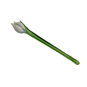 Handcrafted Glass White Tulip