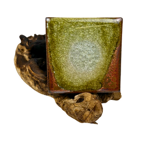 Copper with Green Glass Coaster Tile Copper with Green Glass Coaster Tile
