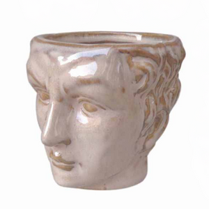 3" Tan Roman Head Planter 3" Tan Roman Head Planter