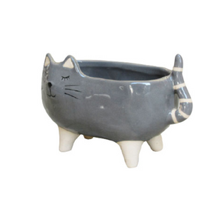 6" Grey Cat Planter 6" Grey Cat Planter