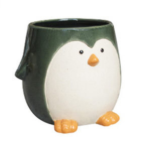 6" Green Penguin Planter 6" Green Penguin Planter