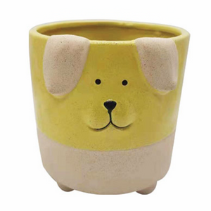 5" Animal Planter Yellow Dog