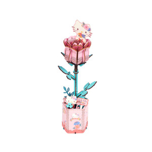 3D Flower Puzzle: Hello Kitty- Pink Rose 3D Flower Puzzle: Hello Kitty- Pink Rose