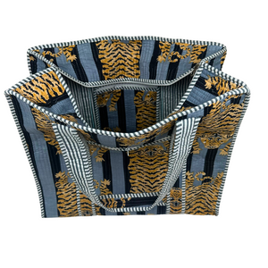 Large Light Blue Tiger Tote Bag Large Light Blue Tiger Tote Bag