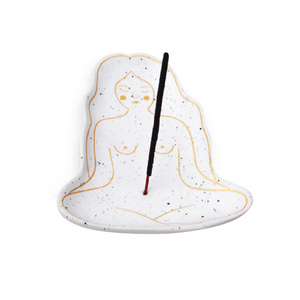 White Lady Crossed Leg Incense Holder White Lady Crossed Leg Incense Holder