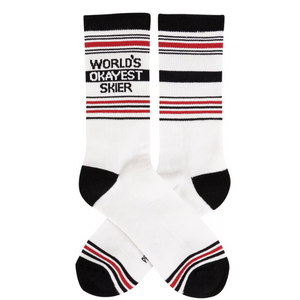 World's Okayest Skier Socks World's Okayest Skier Socks