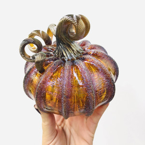 Harvest Glass Squat Pumpkin Harvest Glass Squat Pumpkin