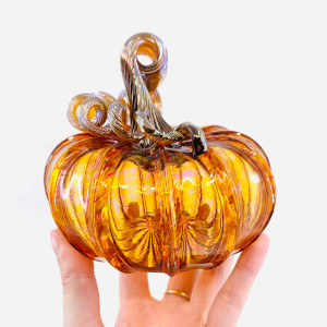 Classic Harvest Mini Glass Pumpkin