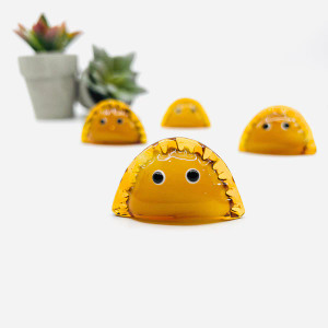 Tiny Empanada Glass Figurine Tiny Empanada Glass Figurine