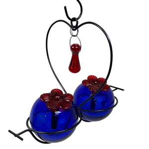 Droplet Hummingbird Feeder - Heart Blue Droplet Hummingbird Feeder - Heart Blue