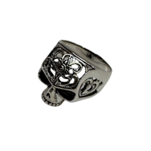 Men's Silver Skull Ring S13