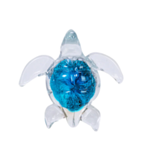 Small Glass Blue Turtle Small Glass Blue Turtle