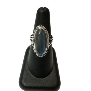 Labradorite Large Oval silver Ring S8