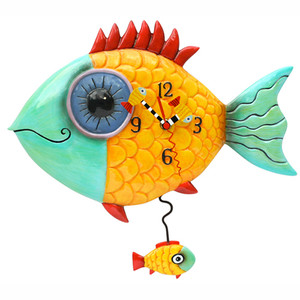Fish Wide Eye Clock