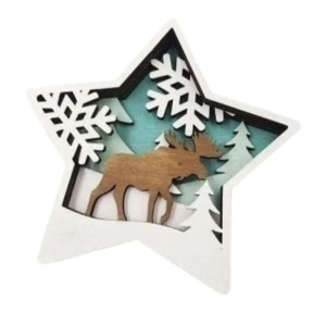 Snowflake Moose Shelf Sitter Snowflake Moose Shelf Sitter